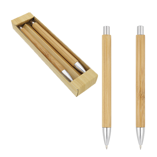 BOLIGRAFO Y LAPICERO DE BAMBU - Artículo Promocional Personalizado
