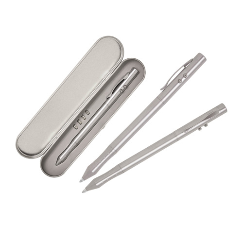 BOLIGRAFO METALICO CON LUZ Y Señalador - Artículo Promocional Personalizado