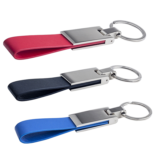 LLAVERO METALICO CORREA CURPIEL - Artículo Promocional Personalizado