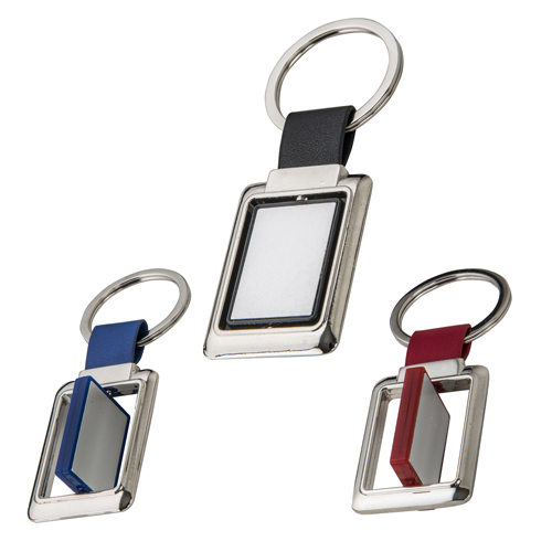 LLAVERO METALICO RECTANGULAR GIRATORIO - Artículo Promocional Personalizado