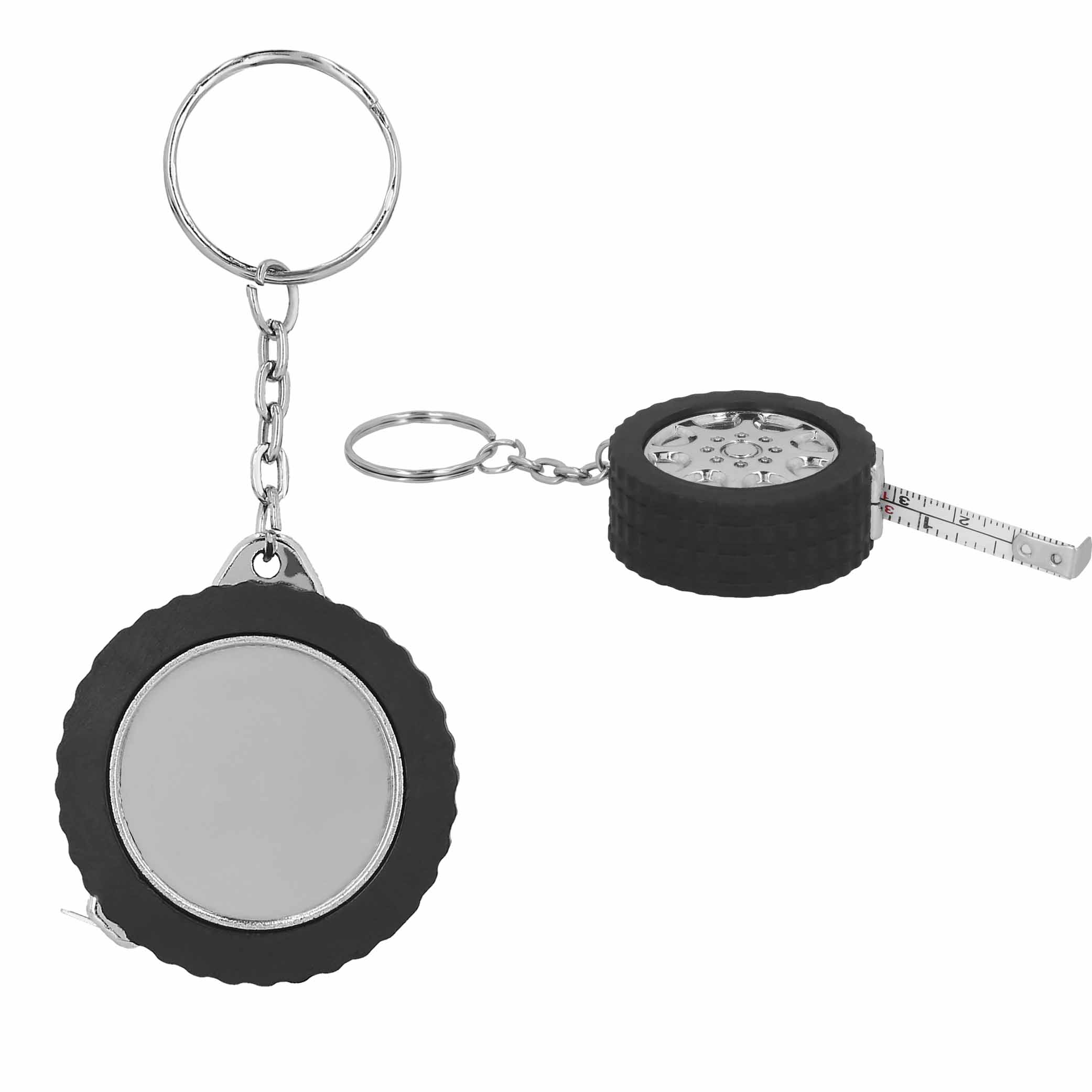 LLAVERO PLASTICO FLEXOMETRO LLANTA - Artículo Promocional Personalizado