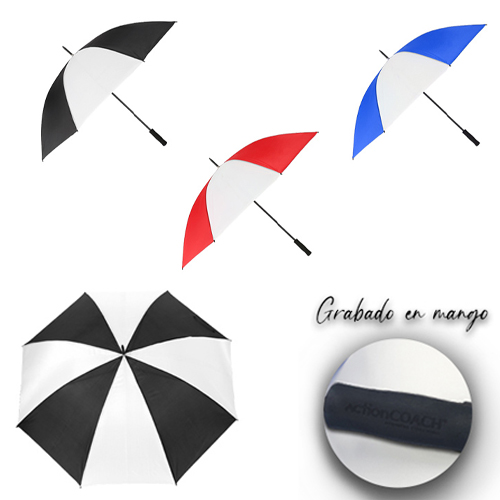 PARAGUAS DE POLIESTER BICOLOR - Artículo Promocional Personalizado