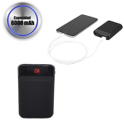 BATERIA PORTATIL ACABADO RUBBER - Artículo Promocional Personalizado