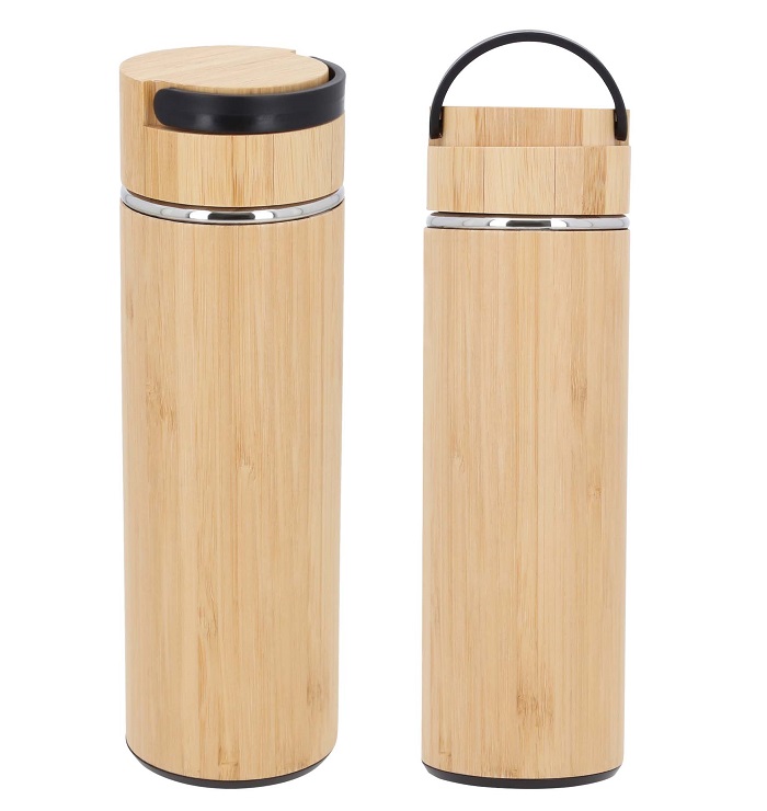 TERMO ACERO INOXIDABLE BAMBU CIDER - Artículo Promocional Personalizado