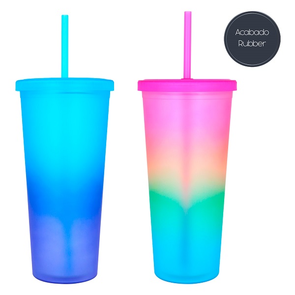 TERMO DE PLASTICO ARCOIRIS - Artículo Promocional Personalizado