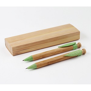 SET BOLIGRAFO Y LAPICERO BAMBOO - Artículo Promocional Personalizado