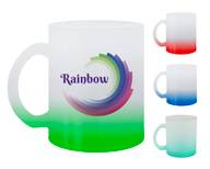 Taza de vidrio Satinada sublimación Rainbow