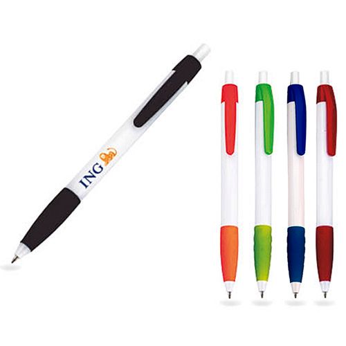 Bolígrafo plástico grip de goma - Artículo Promocional Personalizado