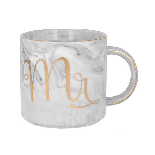Taza cerámica apariencia mármol