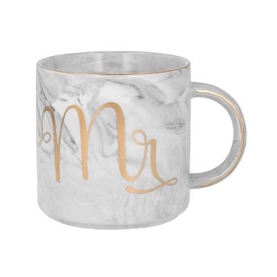 Taza cerámica apariencia mármol