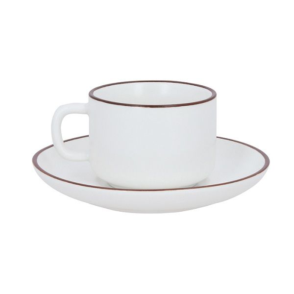 Taza y plato de cerámica Miel - Artículo Promocional Personalizado