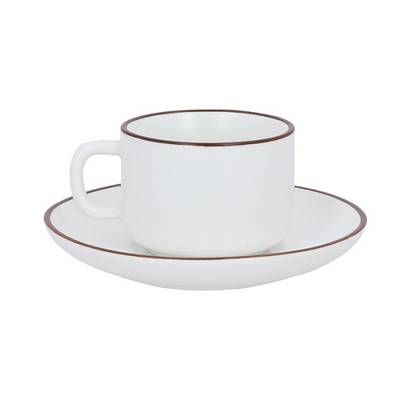 Taza y plato de cerámica Miel Taza y plato de cerámica Miel - Artículo Promocional Personalizado