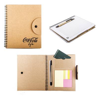 Libreta ecológica de cartón con espiral Libreta ecológica de cartón con espiral - Artículo Promocional Personalizado
