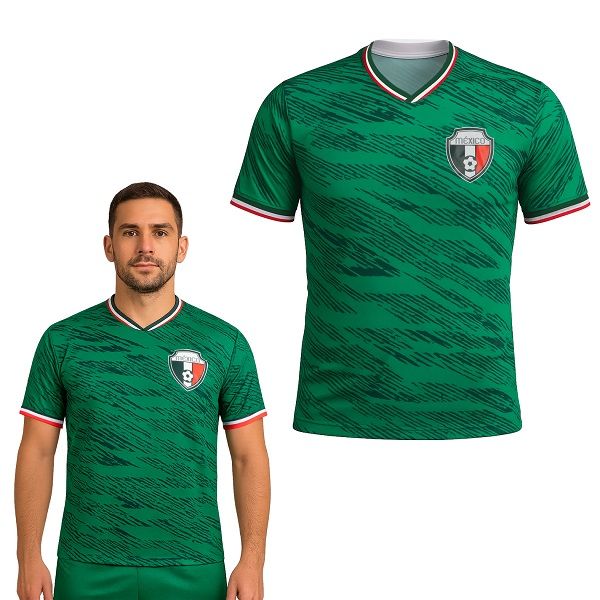 Playera de poliéster tricolor