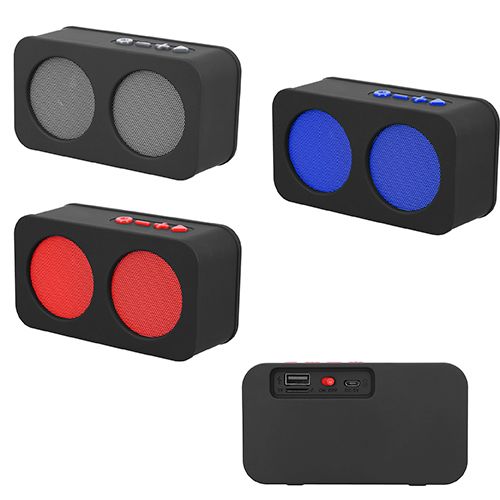 Bocina portátil acabado rubber - Artículo Promocional Personalizado