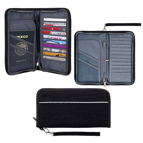 Porta pasaportes de poliéster