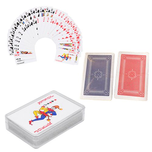 Juego de cartas con estuche plástico