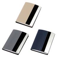 Porta tarjetas metal y curpiel