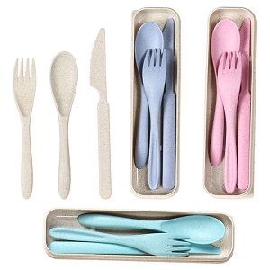 Set cubiertos fibra de trigo