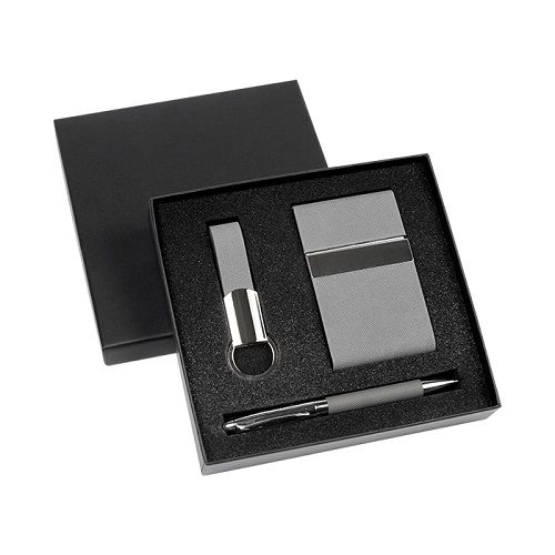 Set llavero bolígrafo y porta tarjetas