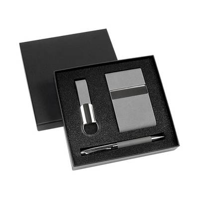 Set llavero bolígrafo y porta tarjetas Set llavero bolígrafo y porta tarjetas - Artículo Promocional Personalizado