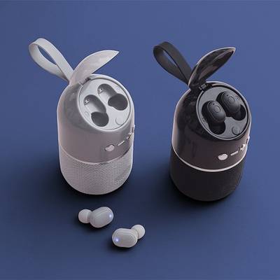 Bocina Bluetooth con audífonos Inhalambricos Bocina Bluetooth con audífonos Inhalambricos - Artículo Promocional Personalizado