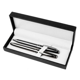 Set bolígrafo y roller aluminio - Artículo Promocional Personalizado